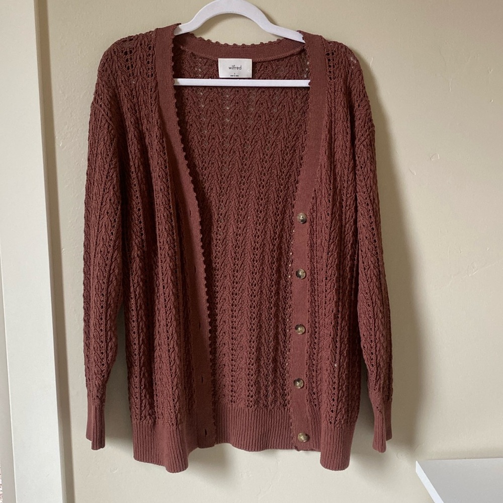 aritzia knit cardigan